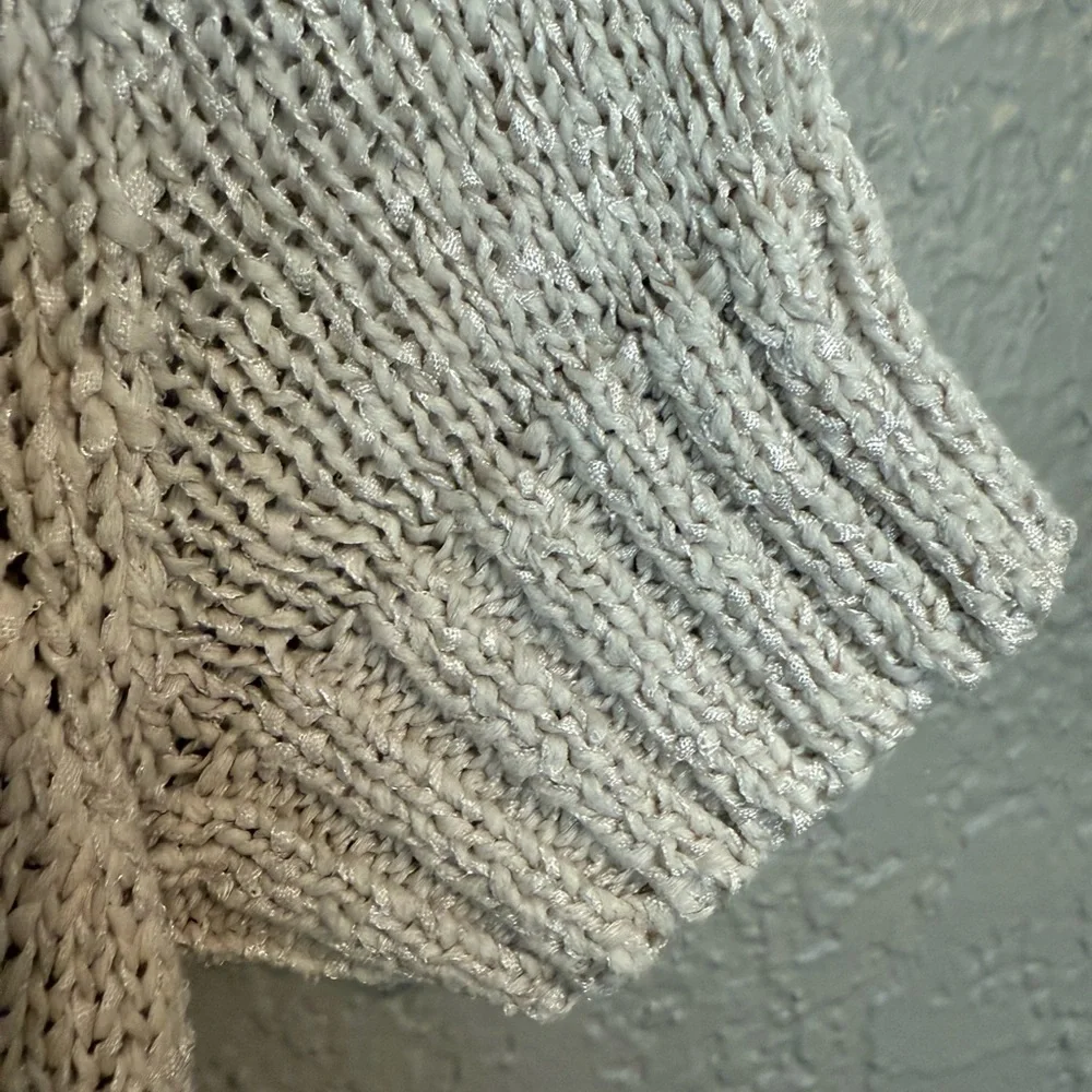 White House Black Market Cream Color Short Sleeve Cardigan - Picture 5 of 7